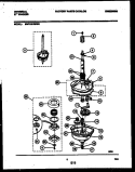 TRANSMISSION PARTS Diagram and Parts List for MWX121RBWL0  Frigidaire Washer
