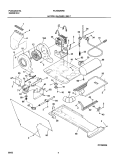 MOTOR / BLOWER / BELT Diagram and Parts List for FLXG42MRES3  Frigidaire Washer Dryer Combo