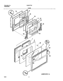 DOOR Diagram and Parts List for GLEB27T8CBA  Frigidaire Wall Oven