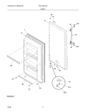 DOOR Diagram and Parts List for FRU17B2JW16  Frigidaire Refrigerator