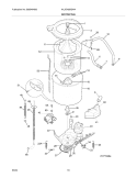 MOTOR / TUB Diagram and Parts List for WLXG42REW4  Westinghouse Washer Dryer Combo
