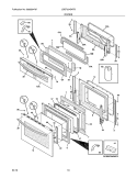 DOORS Diagram and Parts List for LGEF304DKFB  Frigidaire Range