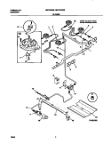 BURNER Diagram and Parts List for MGF334BGDA  Frigidaire Range