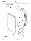 DOOR Diagram and Parts List for CAF11  Frigidaire Freezer