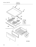 TOP/DRAWER Diagram and Parts List for CRE3580LWA  Crosley Range