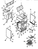 BODY, SIDE PANELS Diagram and Parts List for KF440GDH2  Frigidaire Range