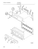 BACKGUARD Diagram and Parts List for PLGFZ390ECH  Frigidaire Range