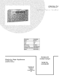 COVER Diagram and Parts List for CAE25ESR0  Crosley Air Conditioner