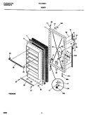 DOOR Diagram and Parts List for FFU12M5CW0  Frigidaire Freezer
