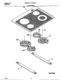 TOP / DRAWER Diagram and Parts List for FED387CCSF  Frigidaire Wall Oven