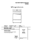 COVER Diagram and Parts List for FEF336WHSD  Frigidaire Range