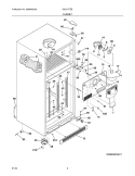 CABINET Diagram and Parts List for GS21HTZBC2  Frigidaire Refrigerator