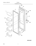 REFRIGERATOR DOOR Diagram and Parts List for FRS26W2AW9  Frigidaire Refrigerator