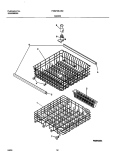 RACKS Diagram and Parts List for FDB210LCS0  Frigidaire Dishwasher