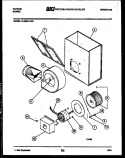 MOTOR AND BLOWER PARTS Diagram and Parts List for 13-2589-00-01  Tappan Cooktop