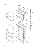 DOORS Diagram and Parts List for FRT18KS5AQ0  Frigidaire Refrigerator