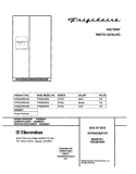 COVER Diagram and Parts List for FRS26HR4AB3  Frigidaire Refrigerator