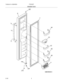 Part Location Diagram of 241526779 Frigidaire Door-Freezer ,white ,complete Assembly