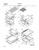 SHELVES Diagram and Parts List for FRT18NP7AW0  Frigidaire Refrigerator
