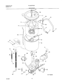 WSHR MTR, HOSE Diagram and Parts List for FLSG60RGS0  Frigidaire Washer Dryer Combo