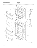 DOOR Diagram and Parts List for FRT18S6ABX  Frigidaire Refrigerator