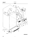 CABINET Diagram and Parts List for FRT17A2AW2  Frigidaire Refrigerator
