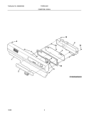 CONTROL PANEL Diagram and Parts List for FGBD2432KF1  Frigidaire Dishwasher