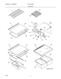 SHELVES Diagram and Parts List for FRT18KG3CW4  Frigidaire Refrigerator