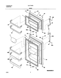 DOOR Diagram and Parts List for GLHT184RAQ2  Frigidaire Refrigerator