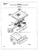 TOP / DRAWER Diagram and Parts List for FEF358CFSD  Frigidaire Range
