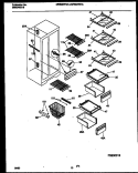 SHELVES AND SUPPORTS Diagram and Parts List for MRS24WHAD0  Frigidaire Refrigerator