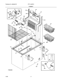 CABINET Diagram and Parts List for LFFC1466DW1  Frigidaire Freezer