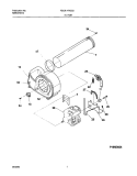 MOTOR, BLOWER Diagram and Parts List for FDEB34RGS2  Frigidaire Dryer