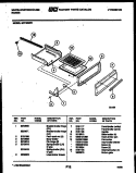 BROILER DRAWER PARTS Diagram and Parts List for GF740NW1  Frigidaire Range