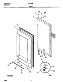 DOOR Diagram and Parts List for FFU11F0HW0  Frigidaire Freezer