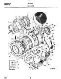 TUB & MOTOR Diagram and Parts List for GWT445RFS1  Gibson Washer