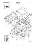 CABINET/TOP Diagram and Parts List for FAFW4011LW0  Frigidaire Washer