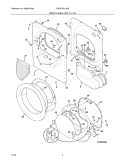 FRONT PANEL/LINT FILTER Diagram and Parts List for CAQE7001LW0  Frigidaire Dryer