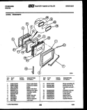 DOOR PARTS Diagram and Parts List for REG433MDW5  Frigidaire Range