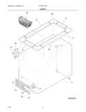 CABINET Diagram and Parts List for FFC05K1CW3  Frigidaire Freezer