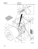 DRY CAB, HEATER Diagram and Parts List for FDGS69RHW0  Frigidaire Dryer