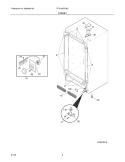 CABINET Diagram and Parts List for FFU12K0CW3  Frigidaire Freezer