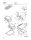 SHELVES Diagram and Parts List for FRT21LR7AQ4  Frigidaire Refrigerator