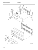 BACKGUARD Diagram and Parts List for PLGFMZ98GCH  Frigidaire Range