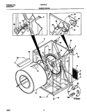 CABINET / DRUM Diagram and Parts List for FDE7971EW1  Frigidaire Dryer