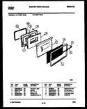 LOWER OVEN DOOR PARTS Diagram and Parts List for 72-3651-23-02  Tappan Range