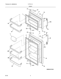 DOORS Diagram and Parts List for LFHT2117LB0  Frigidaire Refrigerator