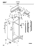CABINET Diagram and Parts List for FRT18LBHW1  Frigidaire Refrigerator