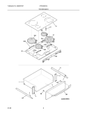 TOP / DRAWER Diagram and Parts List for CFES365EC2  Frigidaire Range