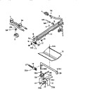 BURNER ASSEMBLY Diagram and Parts List for GF830HXV3  Frigidaire Wall Oven